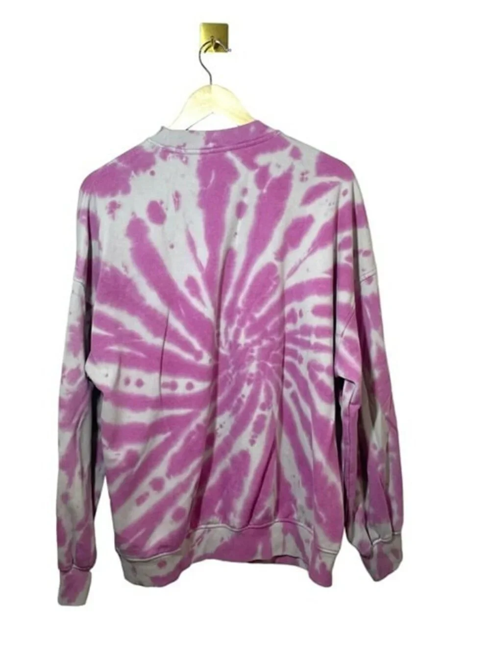 H&M Pink Tie Dye Oversized Sweatshirt Crewneck Lounge Pullover S